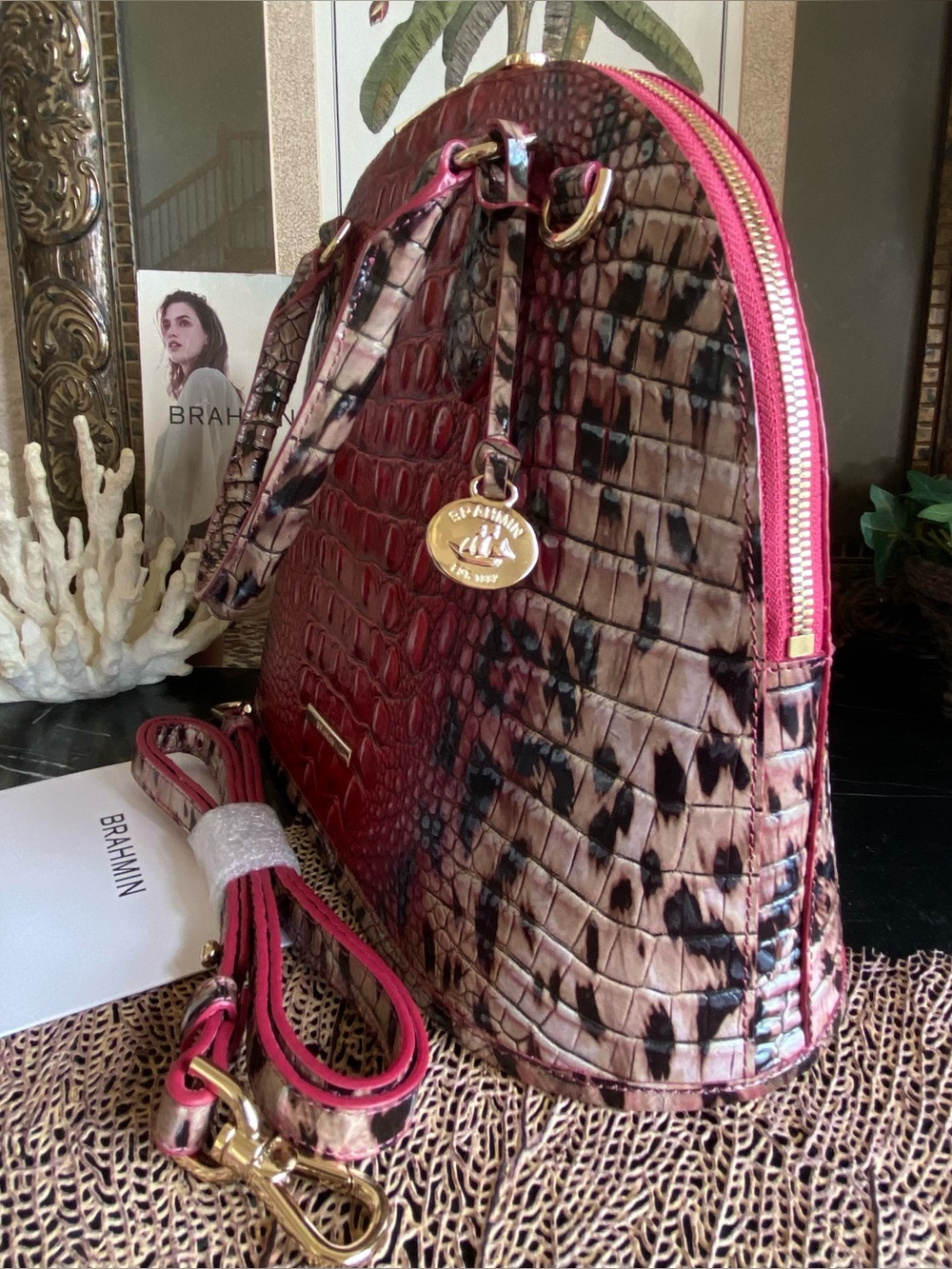 ♥️🐾Brahmin RUBY PROWL OMBRE Dome Satchel - Picture 11 of 14
